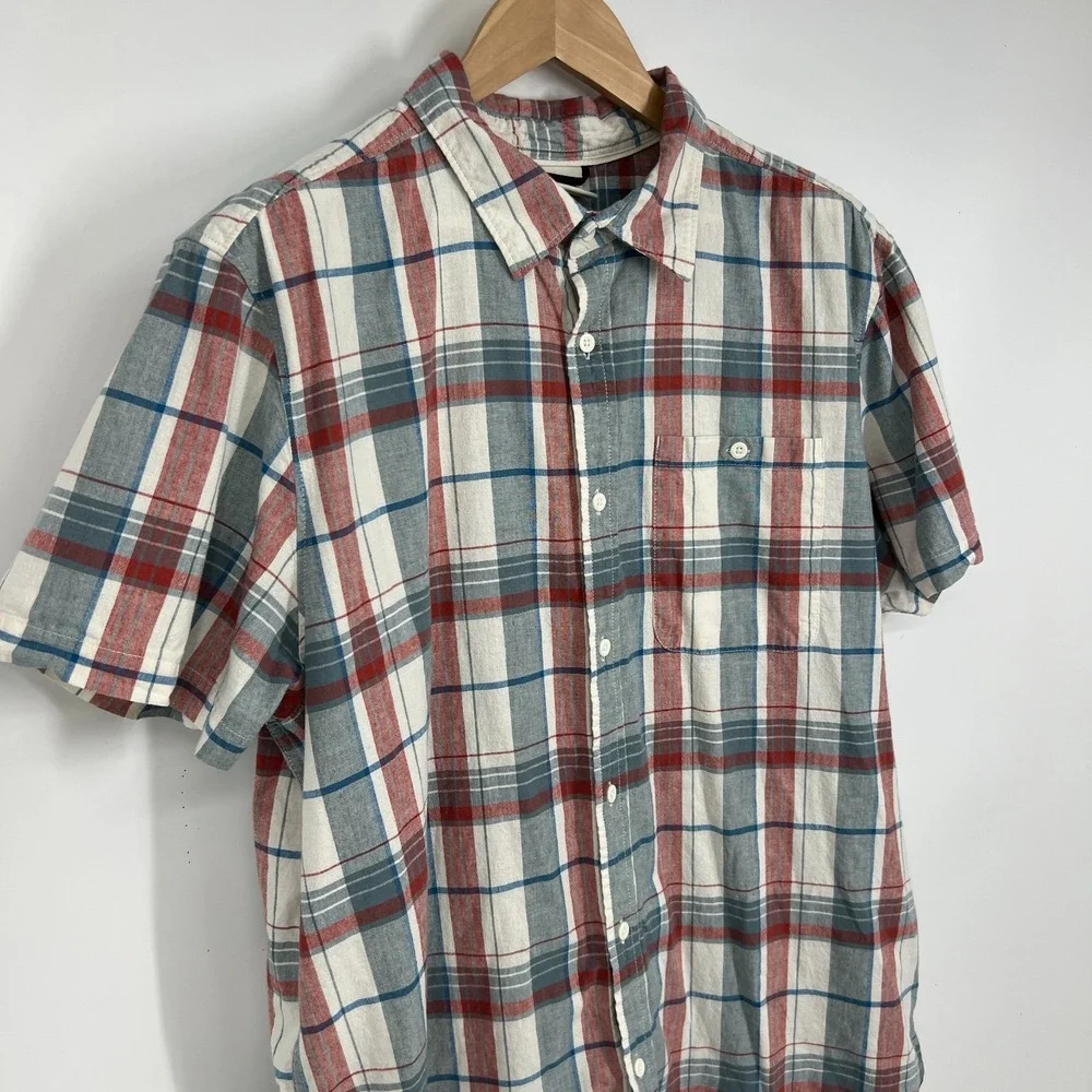 The North Face Loghill Button Down Shirt Mens‎ Size XL Multi Plaid Cotton Hemp